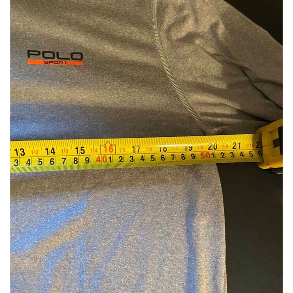Polo Sport Mens M 1/4 Zip Pullover Gray Sweater - Picture 4 of 5